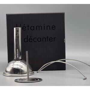 L'Atelier Du Vin Silver Plate French Wine Funnel Filter L'etamine a Decanter Box